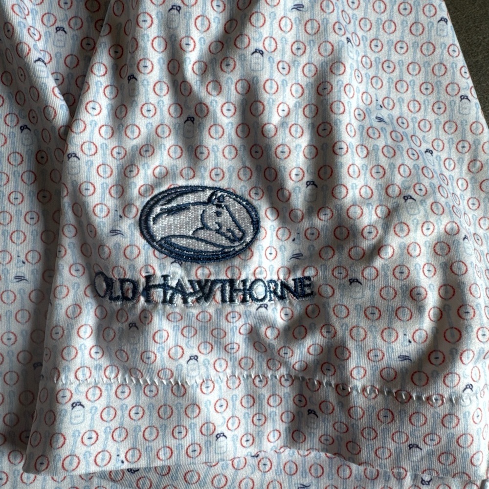 Peter Millar Light Gray Patterned Polo Shirt - image 6